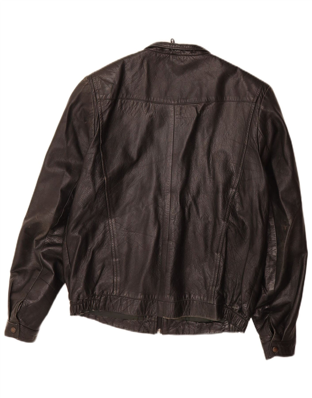 Vintage Herren Lederjacke IT 50 Großes schwarzes Leder