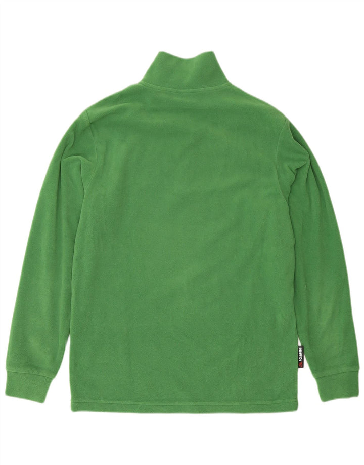 Invicta Herren-Fleecepullover mit Reißverschluss, klein, grün, Polyester