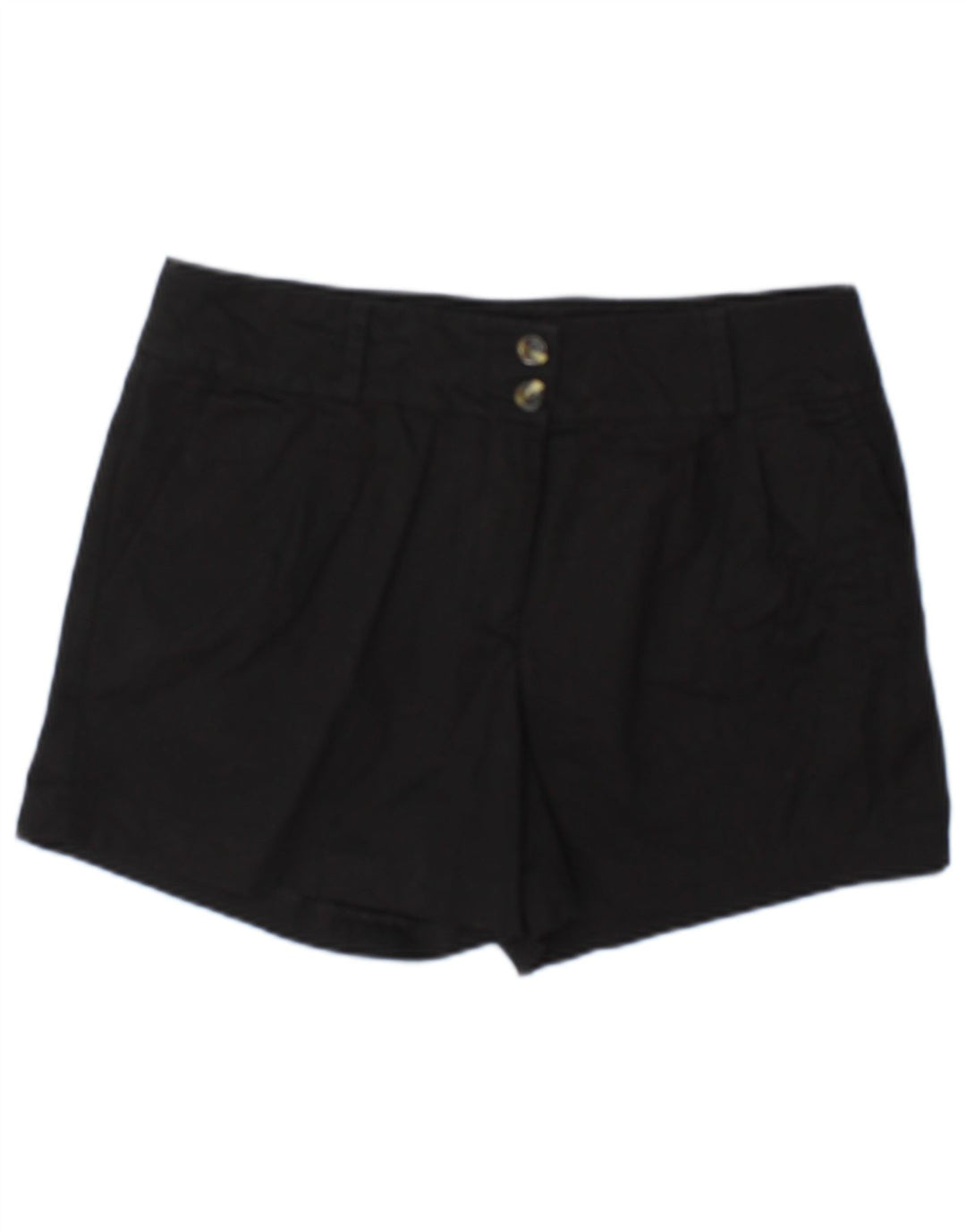 Oasis Damen Chinoshorts UK 12 Medium W32 Schwarze Baumwolle
