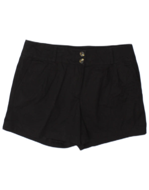 Oasis Damen Chinoshorts UK 12 Medium W32 Schwarze Baumwolle