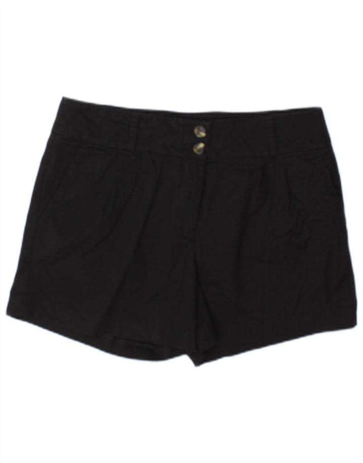 Oasis Damen Chinoshorts UK 12 Medium W32 Schwarze Baumwolle