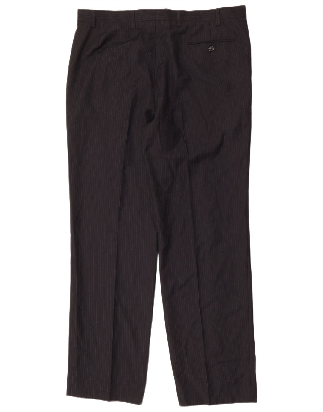 Marks & Spencer Herrenanzughose W38 L33 Marineblau gestreiftes Polyester