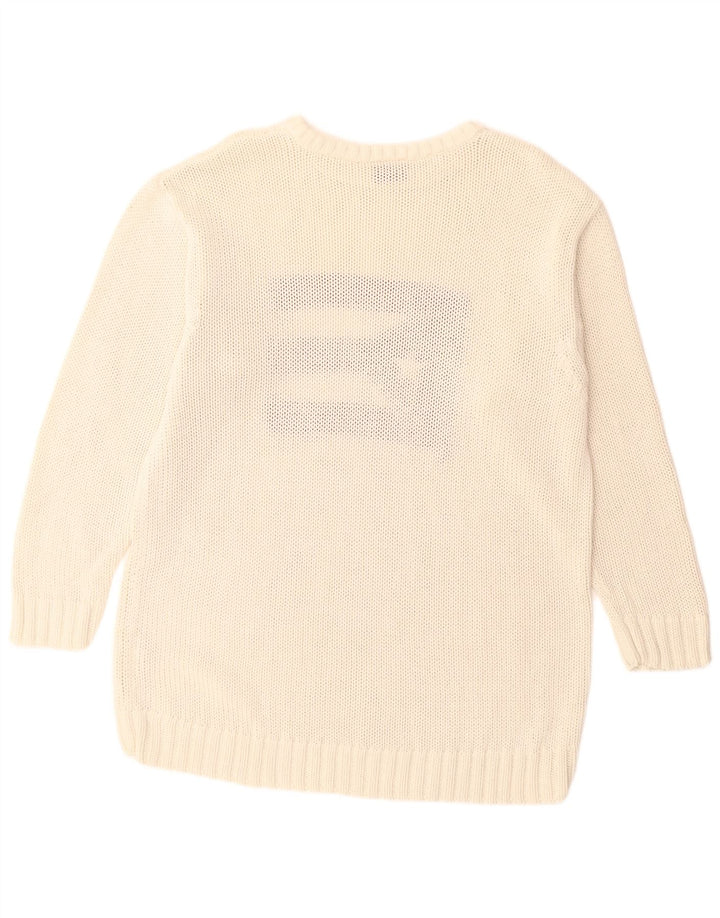 ARIZONA Herren-Pullover mit grafischem Rundhalsausschnitt, groß, aus weißer Baumwolle