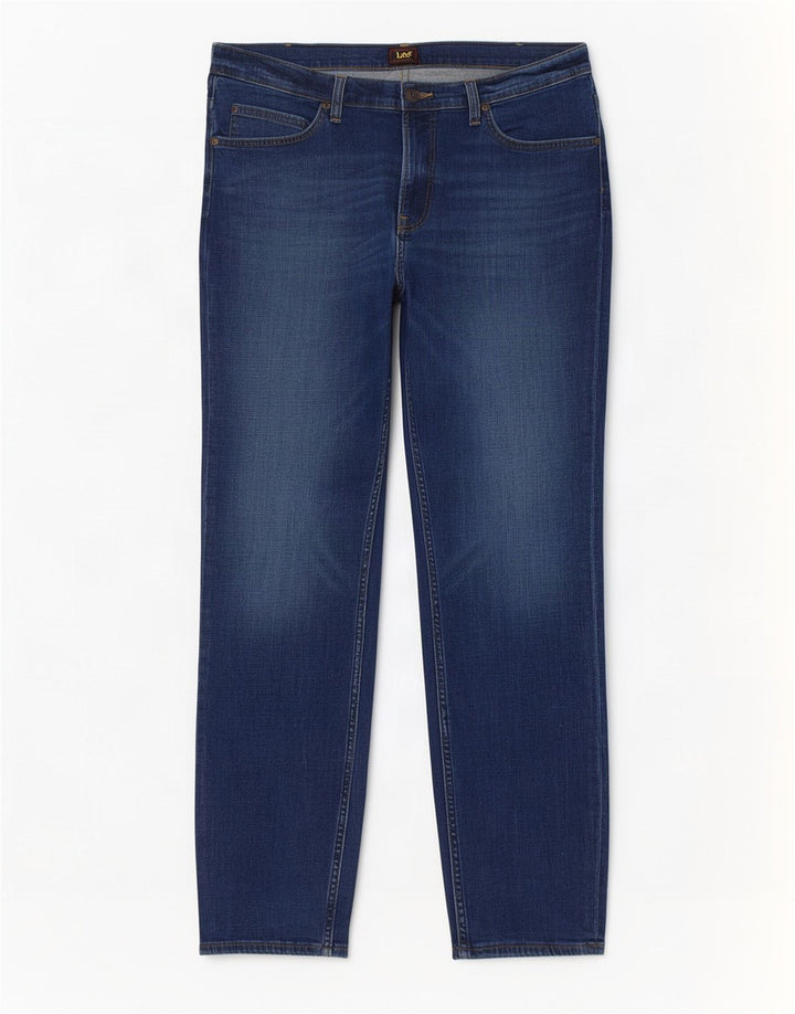 Lee Herren Rider Slim Jeans W34 L30 Blaue Baumwolle