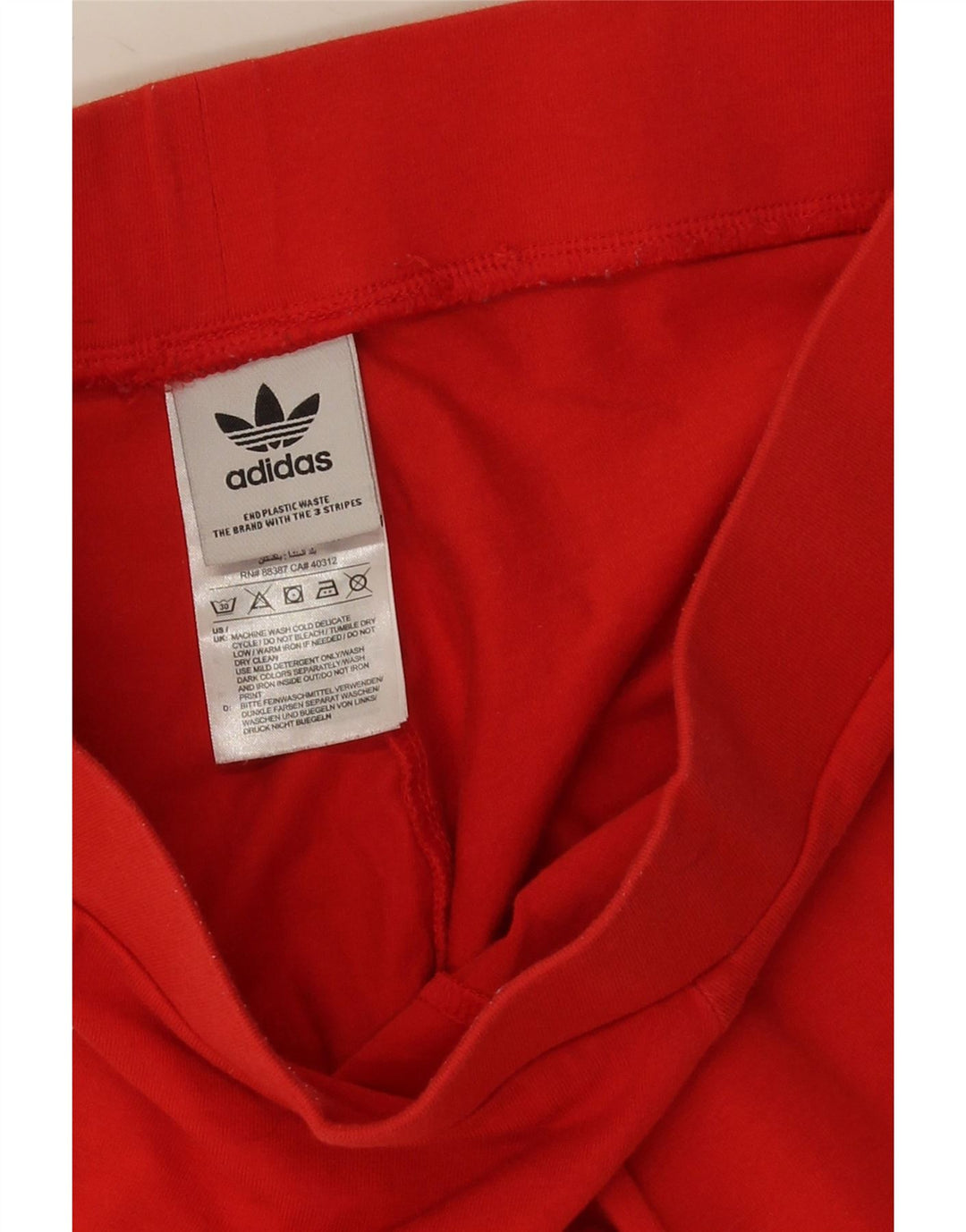 Adidas Damen Leggings UK 4 XS Rote Baumwolle