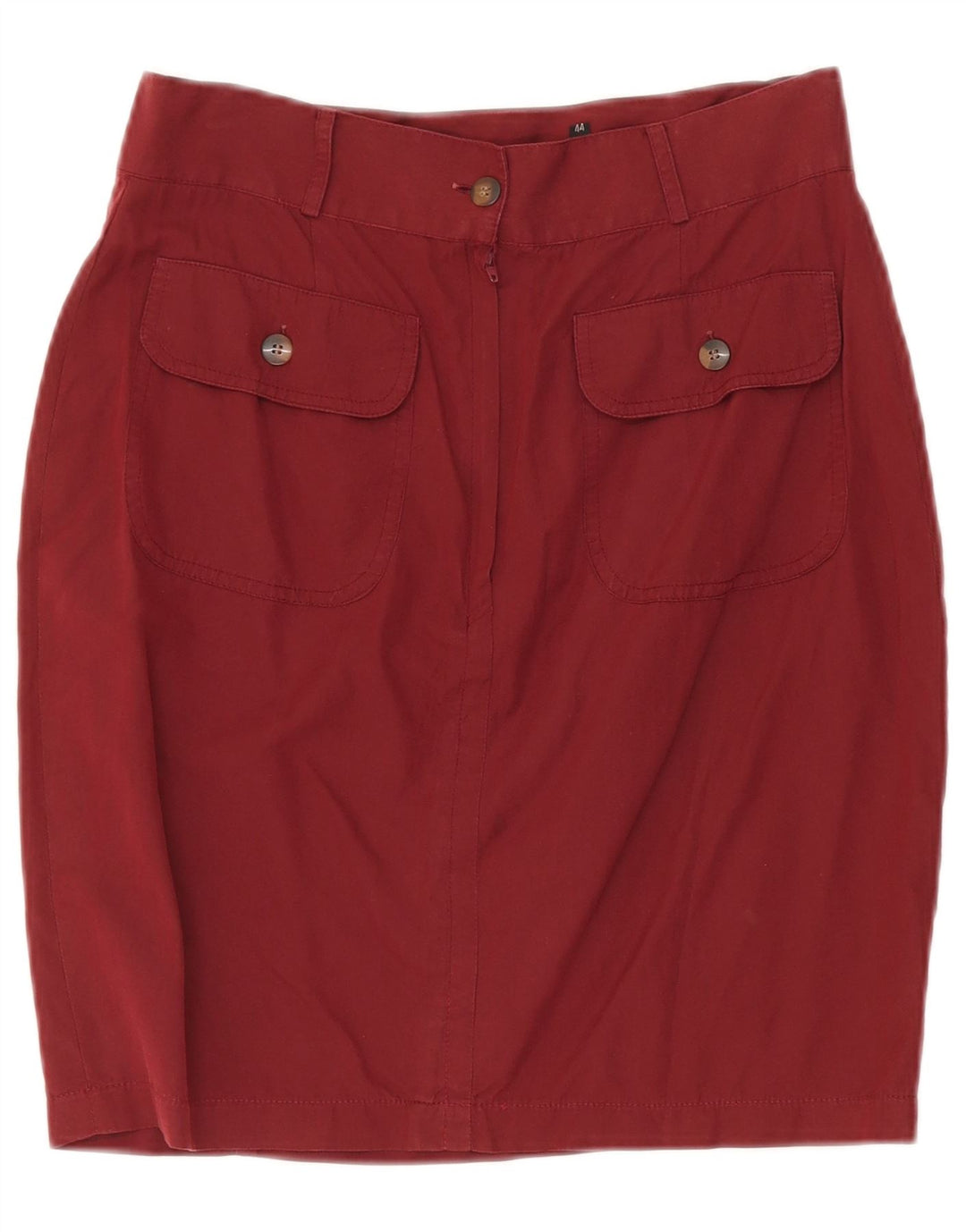 SUPERIOR Damen Bleistiftrock IT 44 Medium W27 Burgunderrote Baumwolle