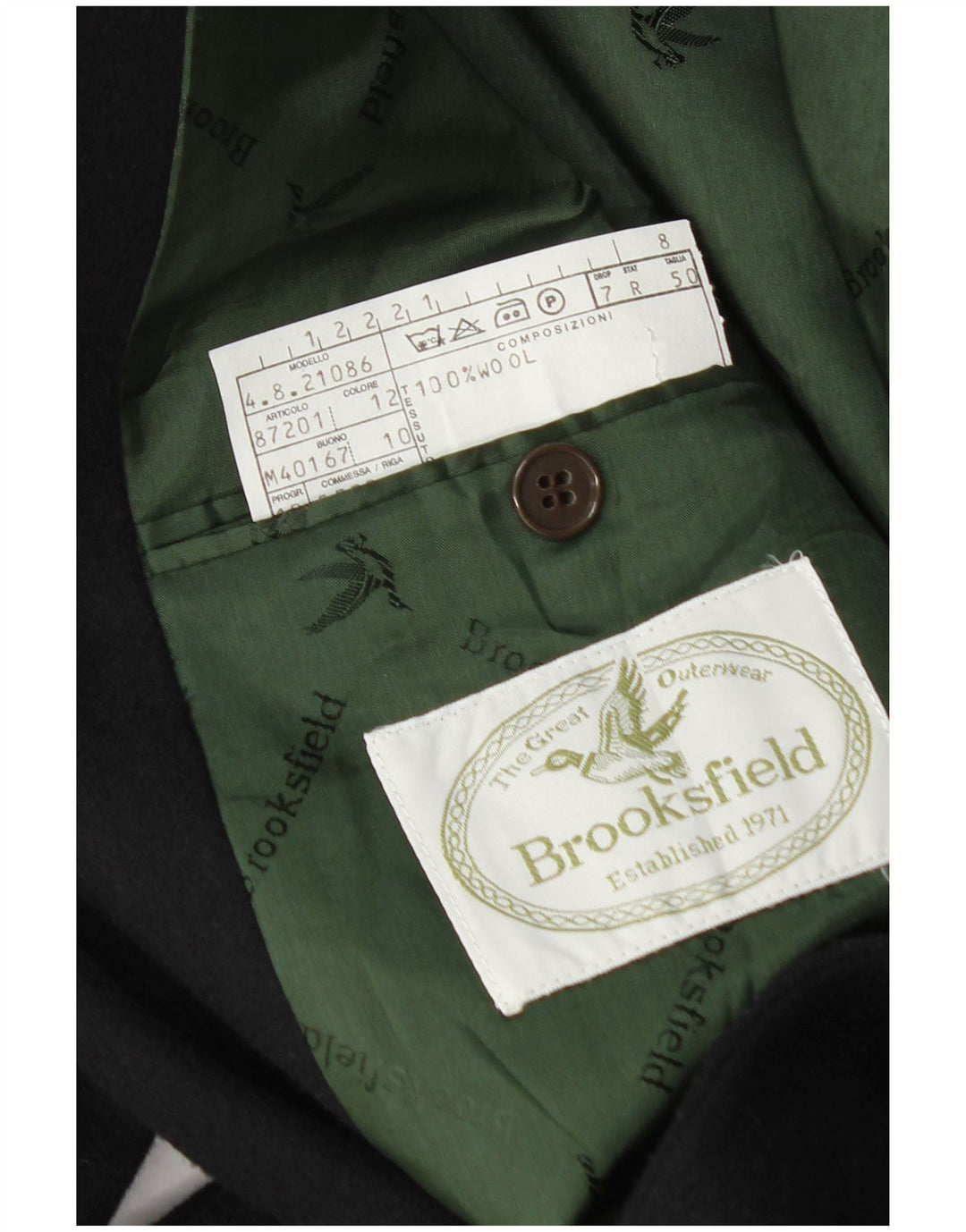 Brooksfield Herren-Blazer mit 2 Knöpfen, IT 50, große marineblaue Wolle