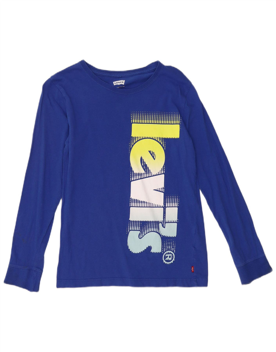 LEVI'S Boys Graphic Top Long Sleeve 13-14 Years Blue Cotton