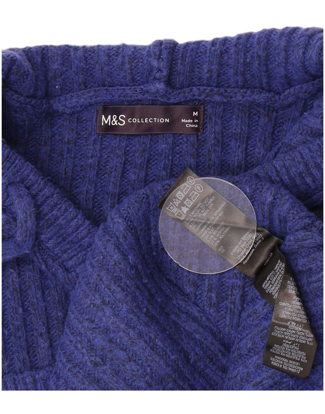 Marks & Spencer Damen Kapuzenpullover UK 14 Mittelblau meliert