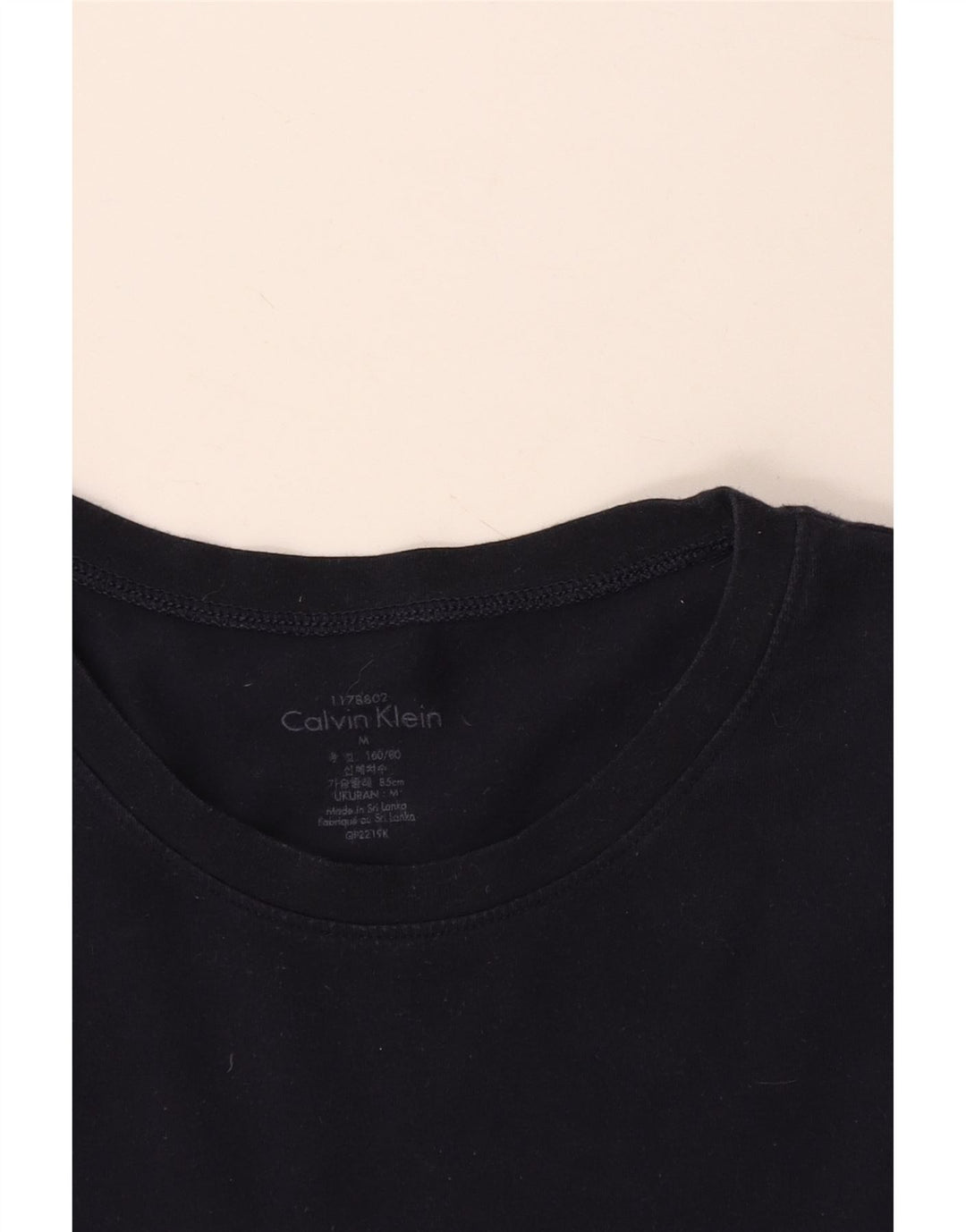 Calvin Klein Damen Grafik-T-Shirt-Oberteil UK 14 Medium Marineblau
