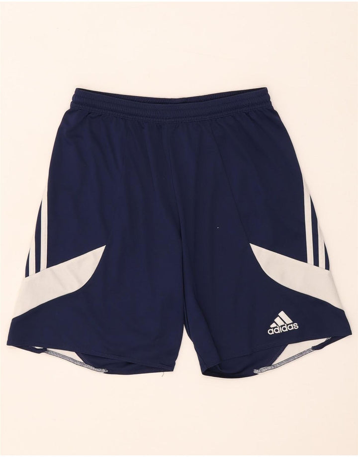 Adidas Herren Climalite Sport Shorts Small Marineblau Colourblock Polyester