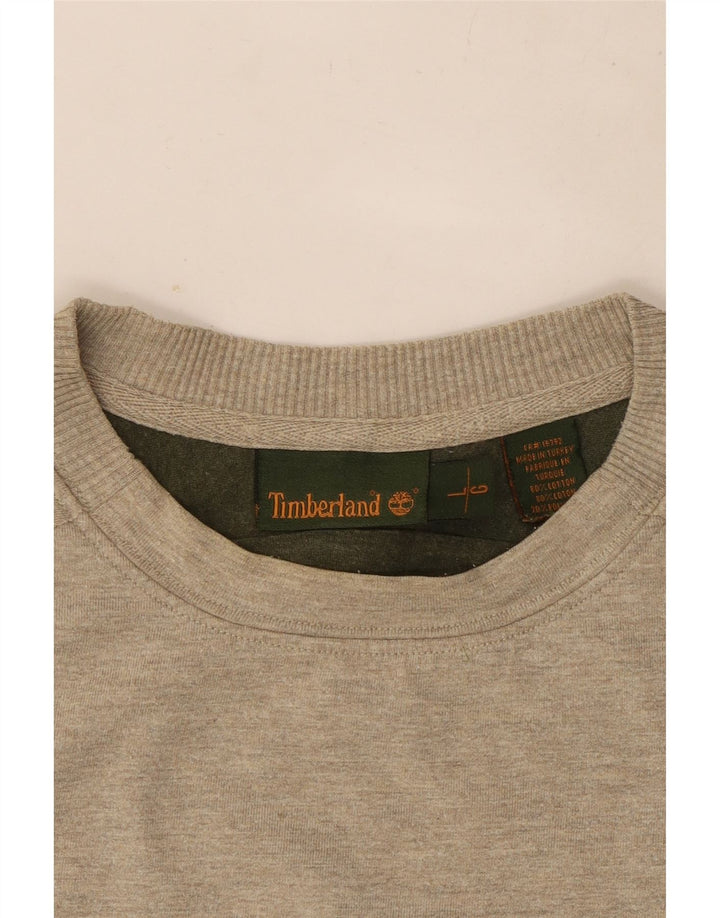 Timberland Herren-Oberteil, langärmelig, groß, graue Baumwolle