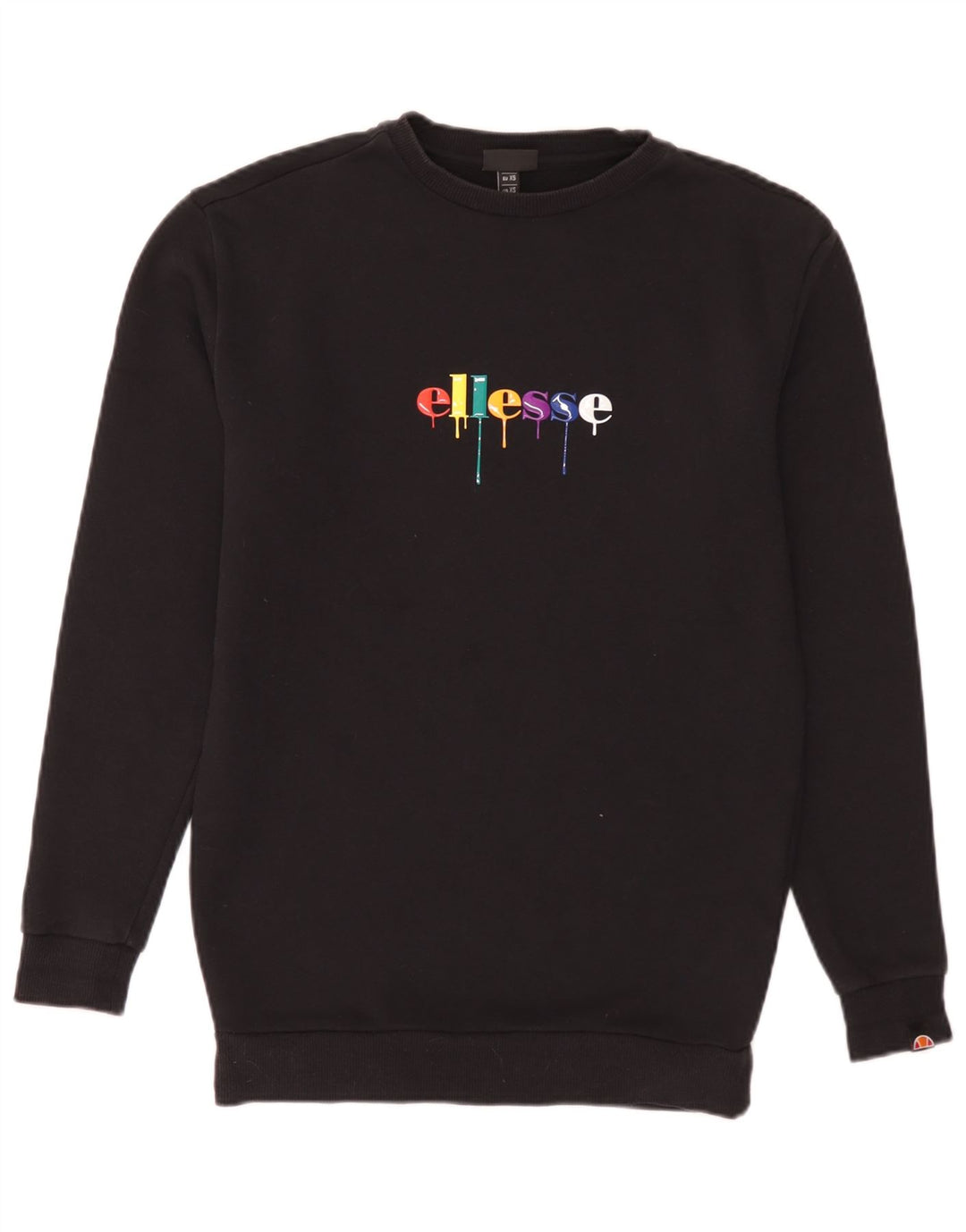 Ellesse Herren-Sweatshirt mit Grafik, XS, schwarze Baumwolle