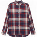 French Connection Herren-Flanellhemd, mittelblau, kariert, Baumwolle