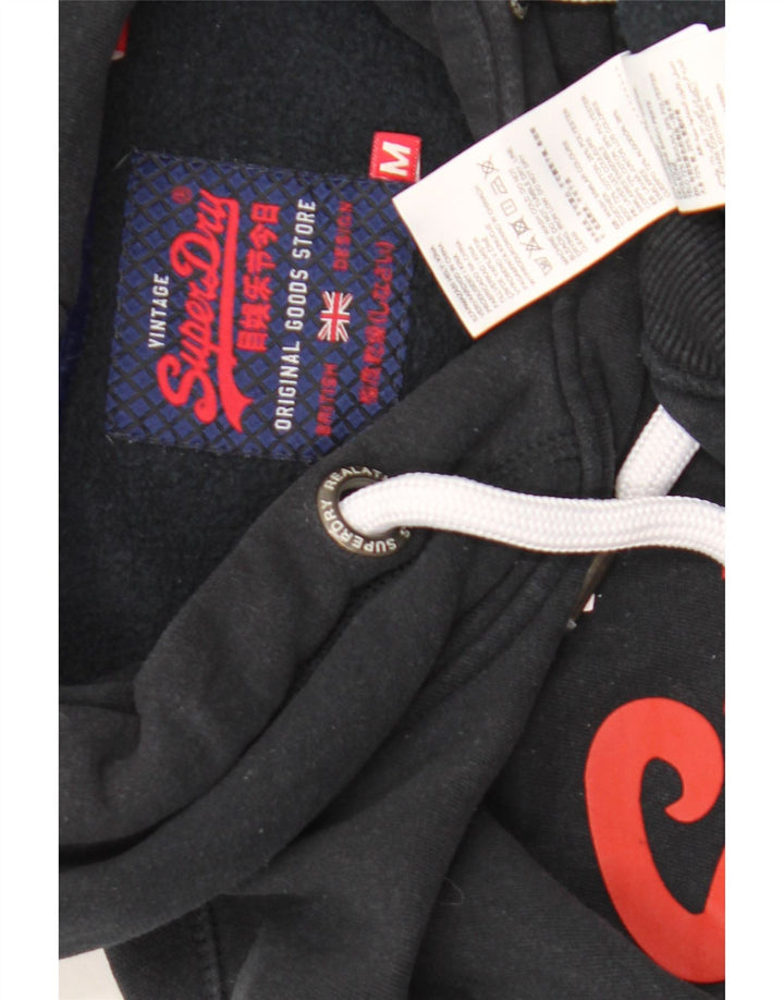 Superdry Herren-Kapuzenpullover mit Grafik, mittelschwarz, Baumwolle