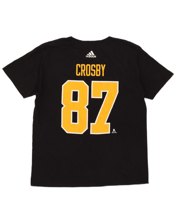 Adidas Herren Pittsburgh Penguins Graphic T-Shirt Top Large Schwarz Baumwolle