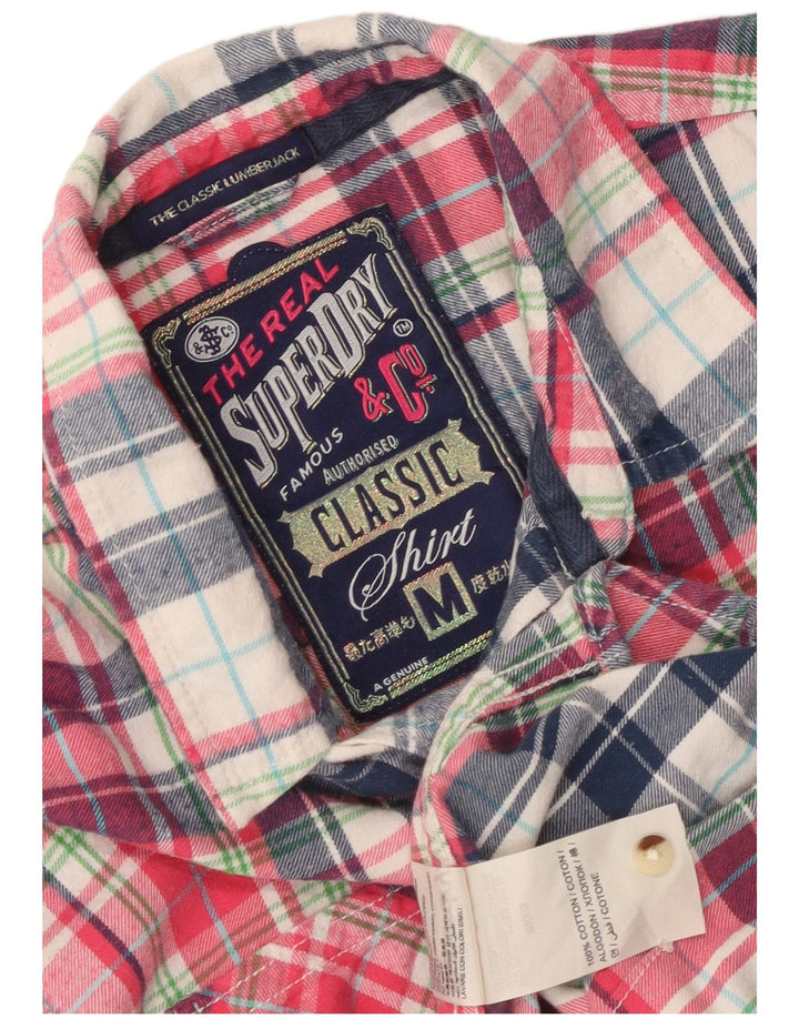 Superdry Damen-Flanellhemd mit klassischer Passform, Größe M, Mehrfarbig, UK 12, Baumwolle