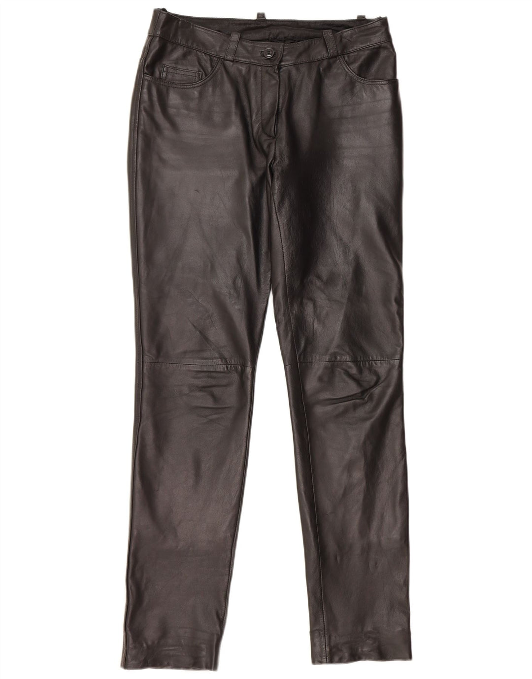 HEINE Damen Slim Lederhose UK 12 Medium W30 L31 Schwarzes Leder