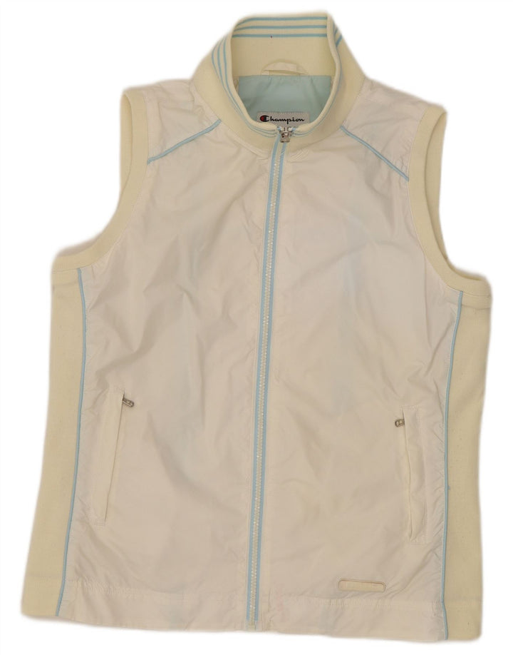 Champion-Trainingsjacke für Jungen, 9–10 Jahre, mittelgroß, gebrochenes Weiß, Farbblock