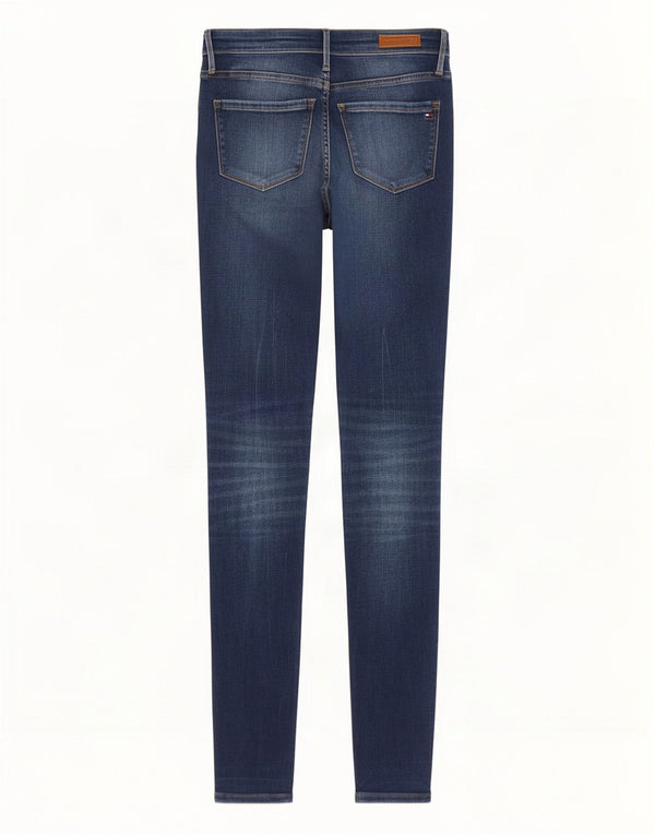 Tommy Hilfiger Damen Como Skinny Jeans W25 L30 Marineblau Baumwolle