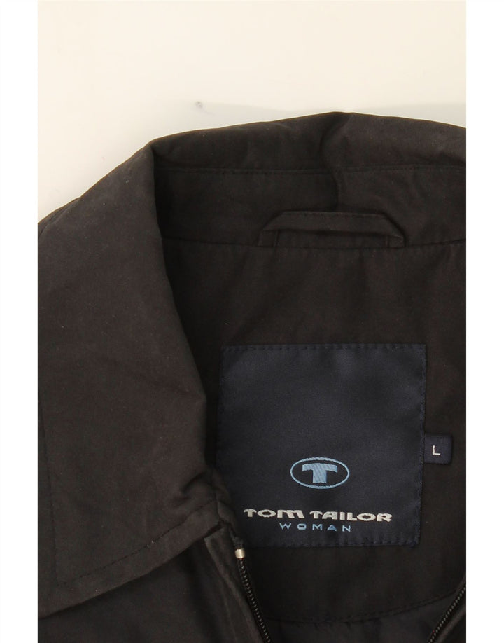 TOM TAILOR Womens Gilet UK 16 Large Black Polyester Vintage Tom Tailor and Second-Hand Tom Tailor from Messina Hembry 
