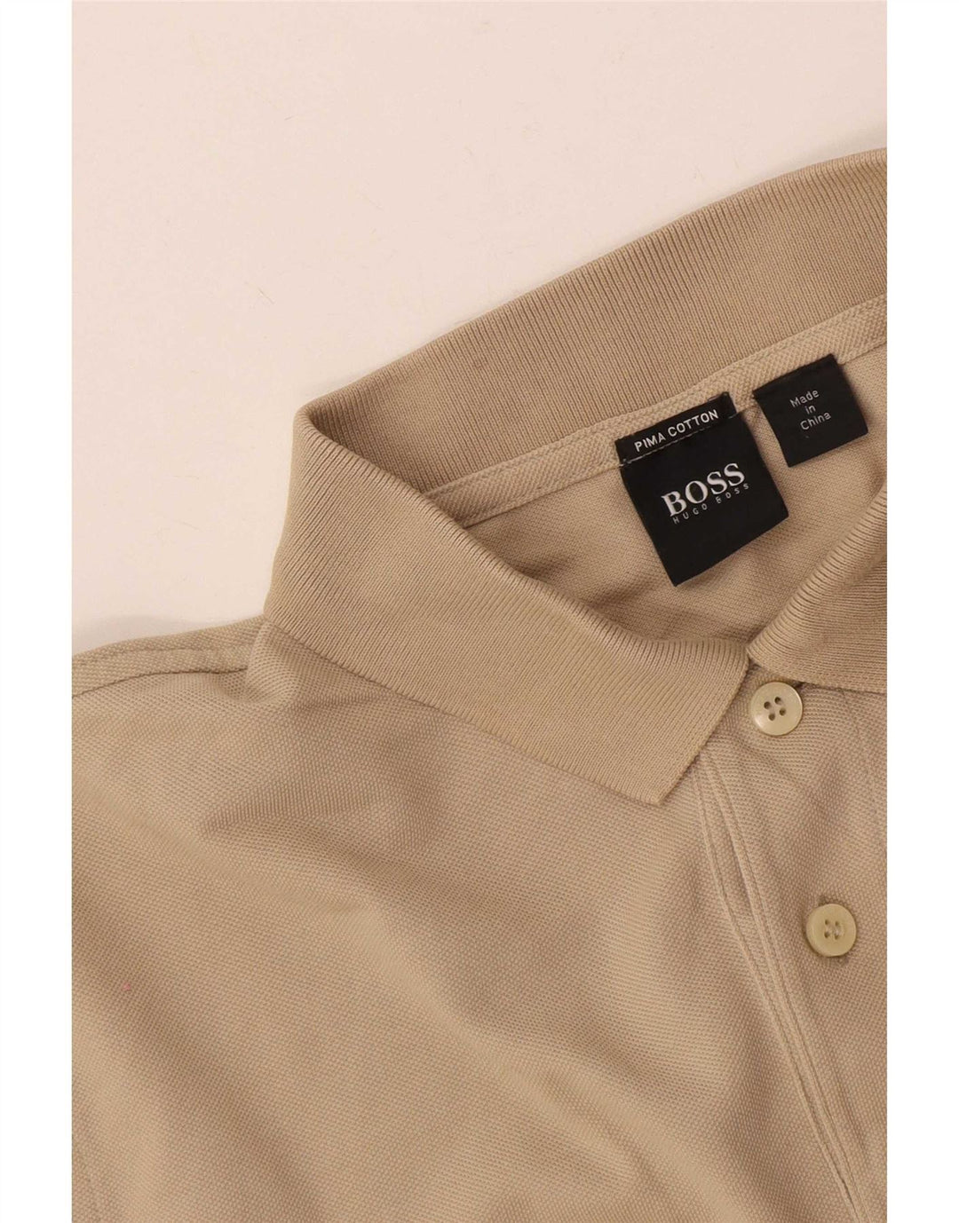 Hugo Boss Herren Poloshirt Small Beige Baumwolle