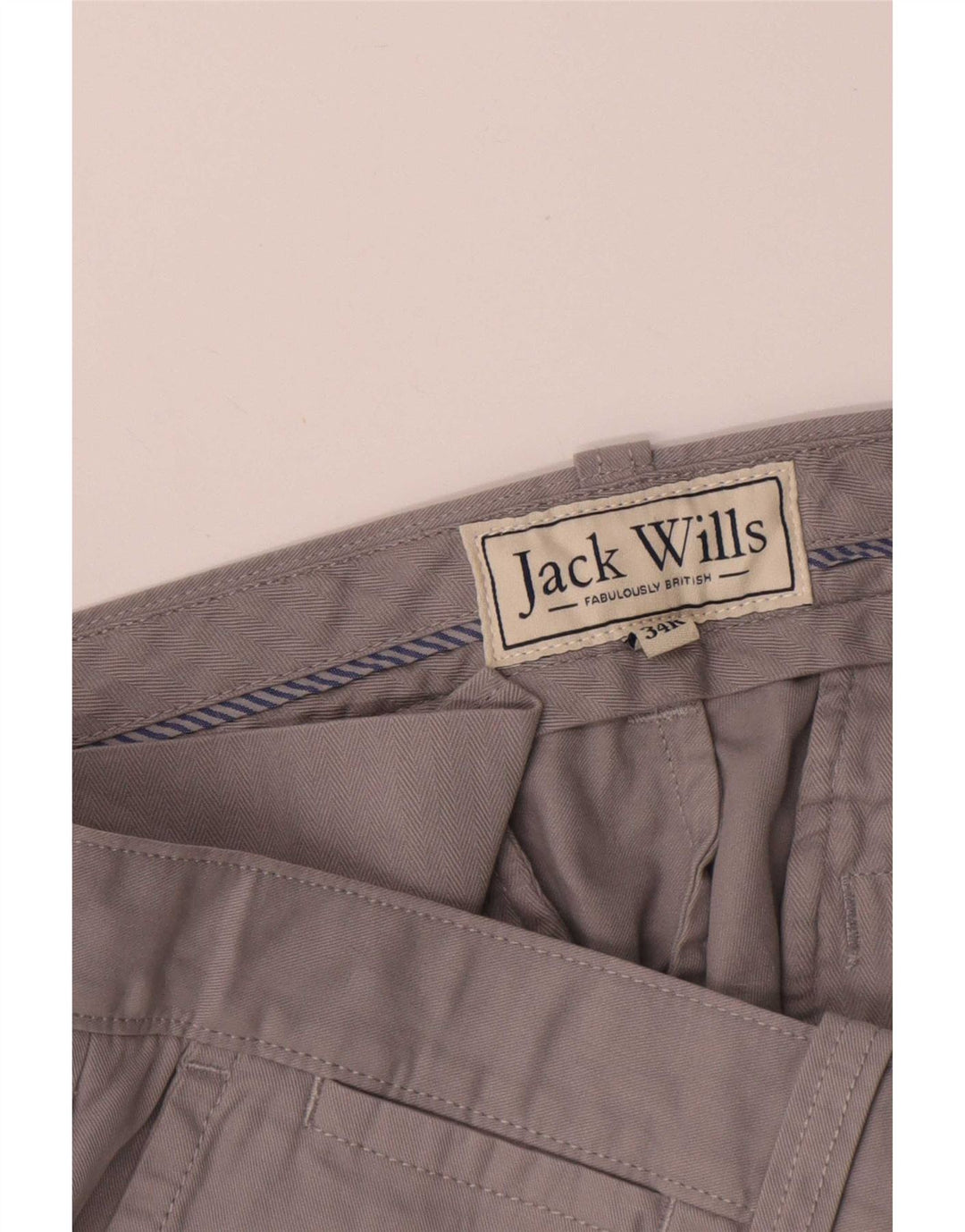 Jack Wills Slim Chino-Hose für Herren, W34, L32, Grau