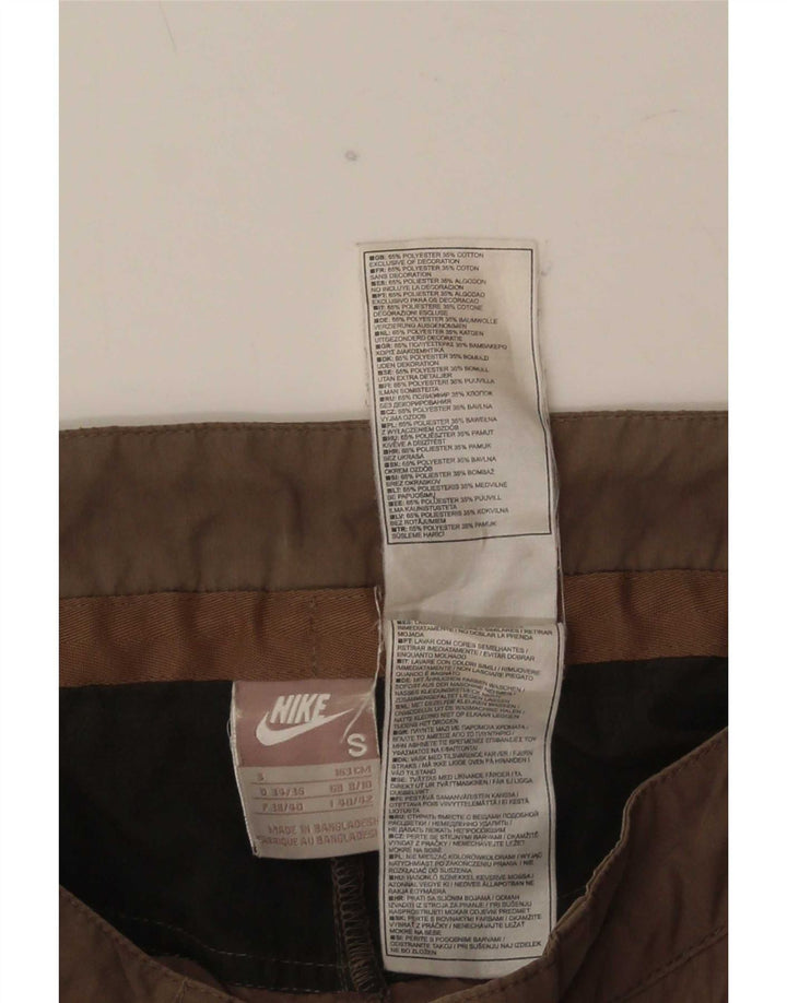 Nike Damen Caprihose UK 8/10 Small W30 L20 Braunes Polyester