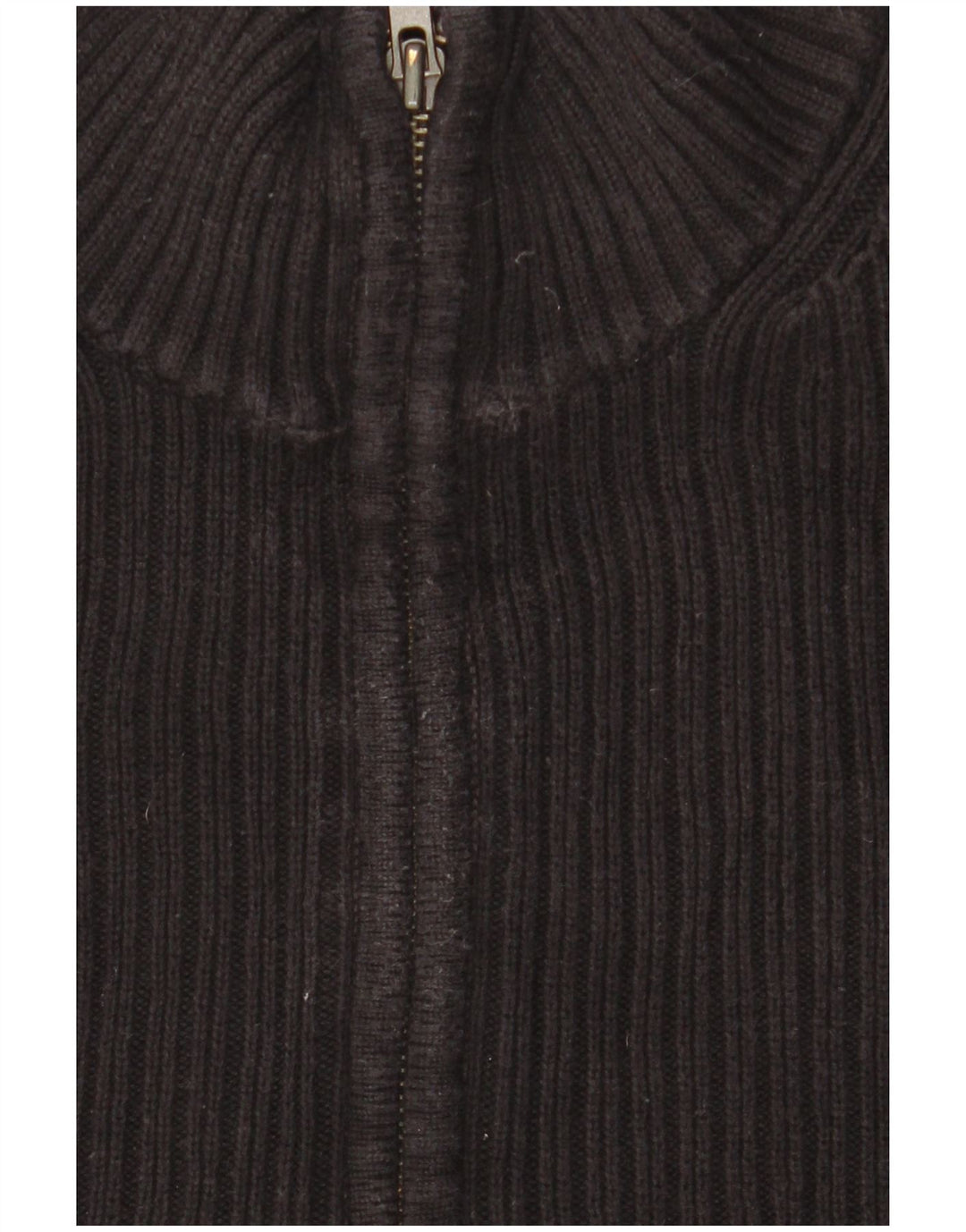 Calvin Klein Herren-Pullover mit Reißverschluss am Hals, groß, aus schwarzer Baumwolle