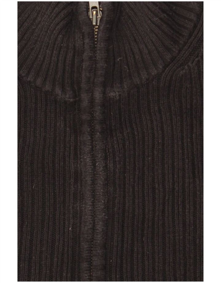 Calvin Klein Herren-Pullover mit Reißverschluss am Hals, groß, aus schwarzer Baumwolle