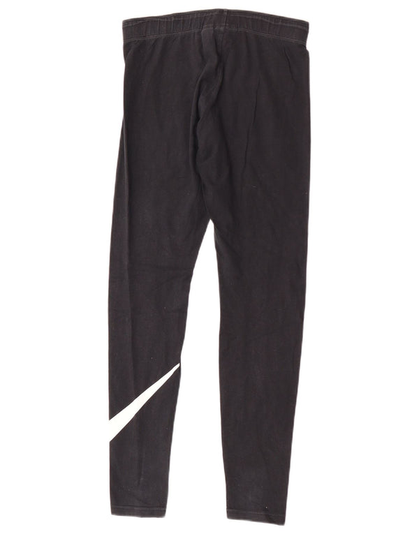 Nike Womens Graphic Leggings UK 10 Small Schwarz Baumwolle