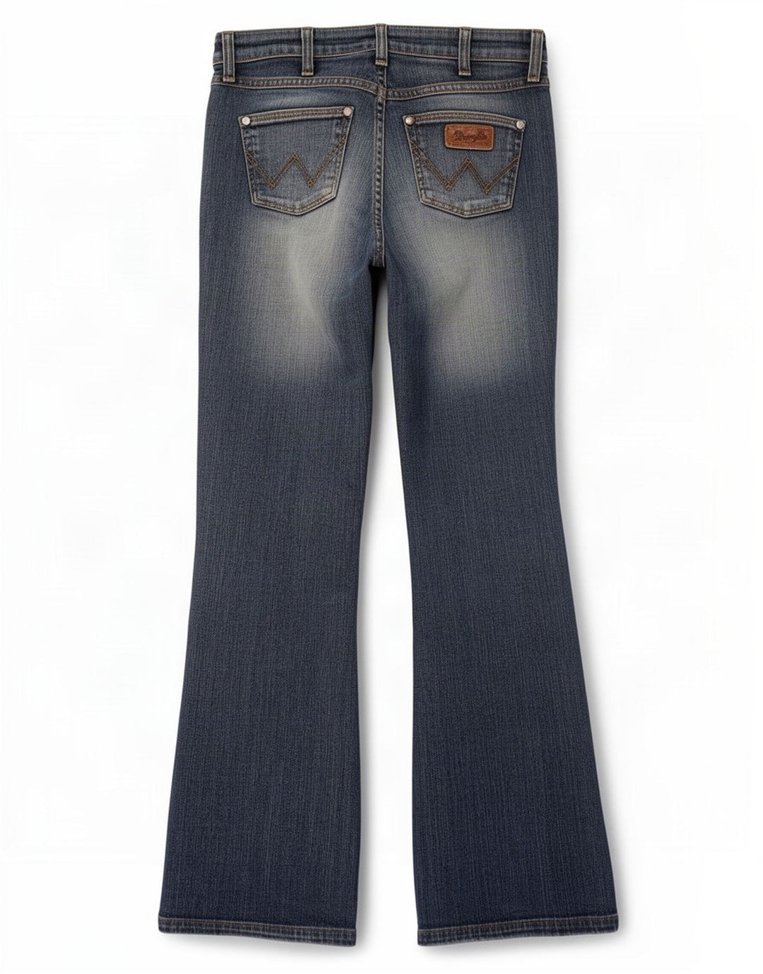 Wrangler Damen Eva Flared Jeans W27 L32 Blaue Baumwolle