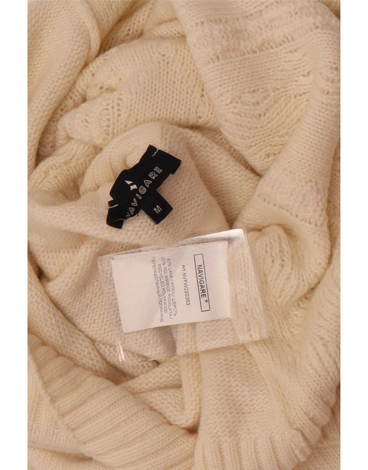 Navigare Herren-Pullover mit Rollkragen, mittelgroß, cremefarbene Wolle