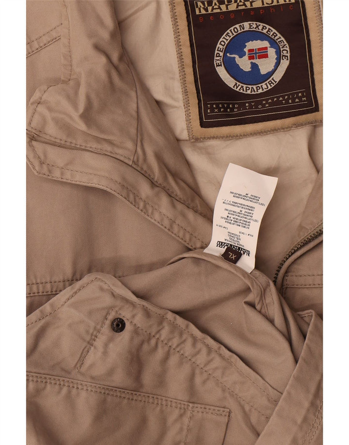 Napapijri Damen Bomberjacke UK 18 XL Beige Baumwolle