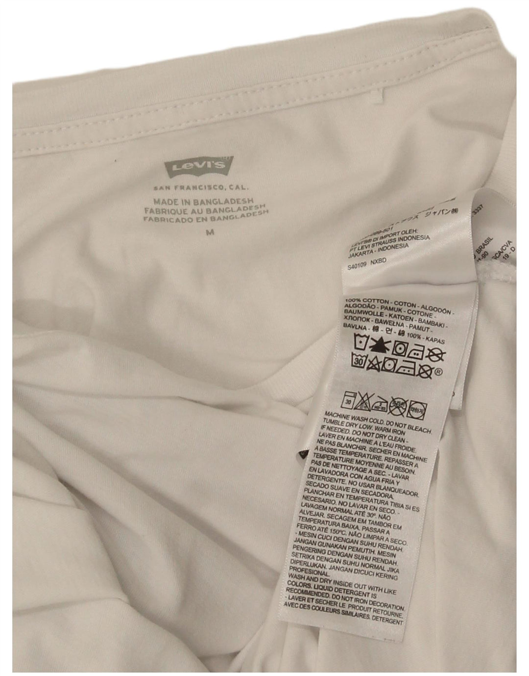 Levi's Damen-T-Shirt mit Grafik, UK 12, mittelweiße Baumwolle