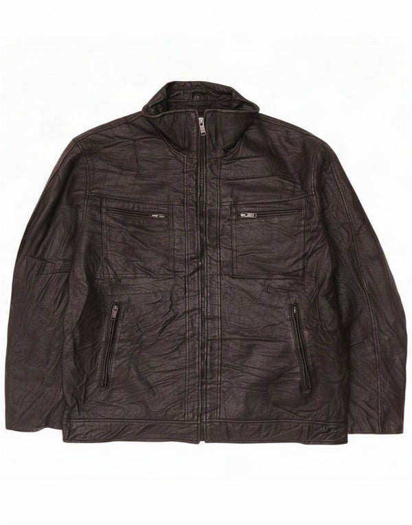 Canda Herren Lederjacke UK 44 2XL Schwarz