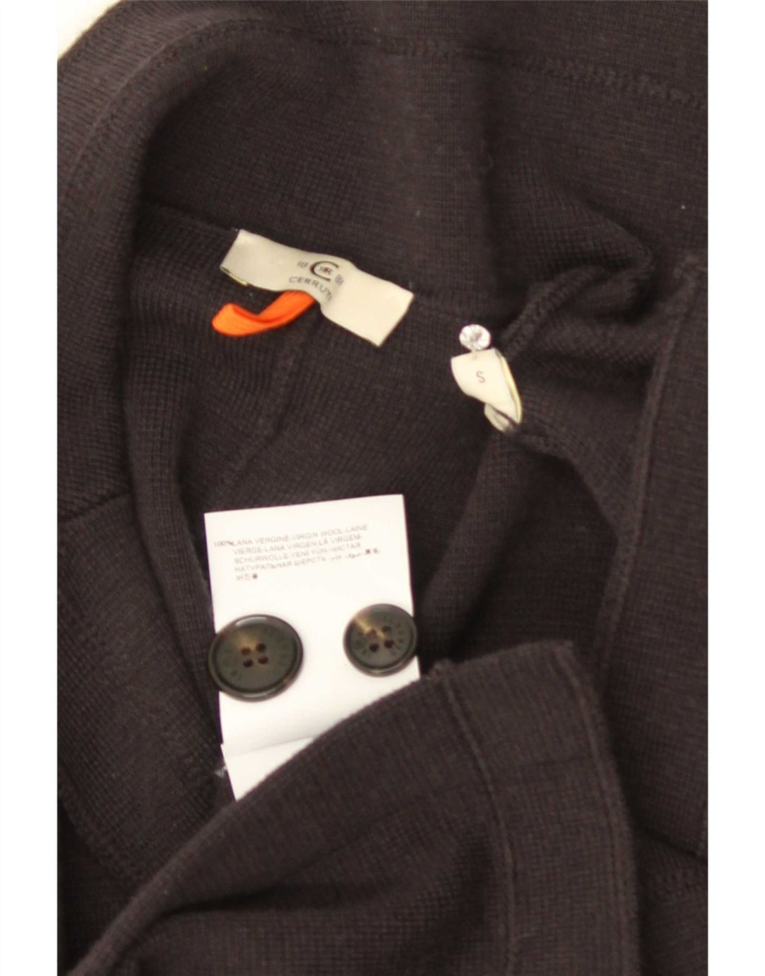 Cerruti 1881 Herren-Strickjacke mit 3 Knöpfen, kleine graue Wolle