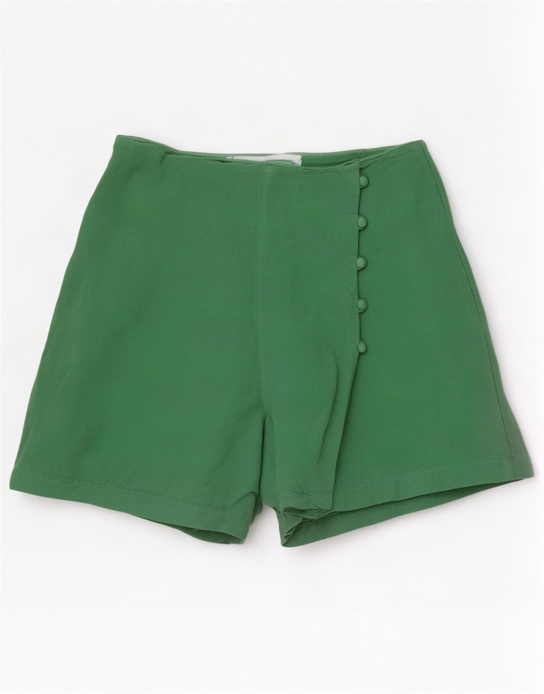 Zara Damen Casual Shorts Small W26 Grünes Leinen