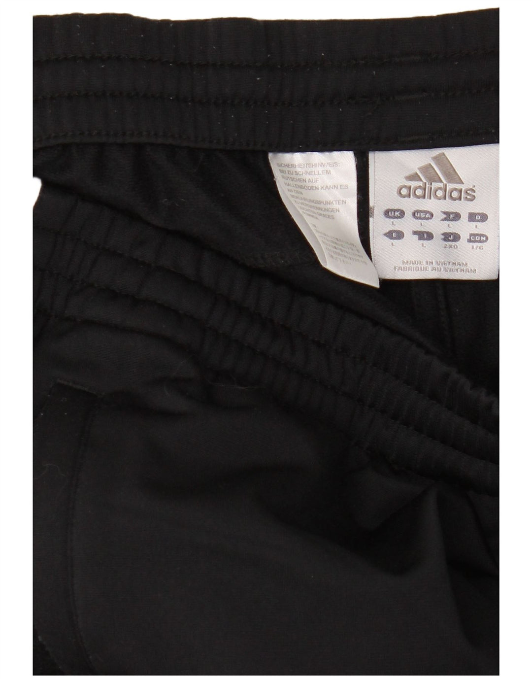 Adidas Herren-Trainingshose, groß, aus schwarzem Polyester