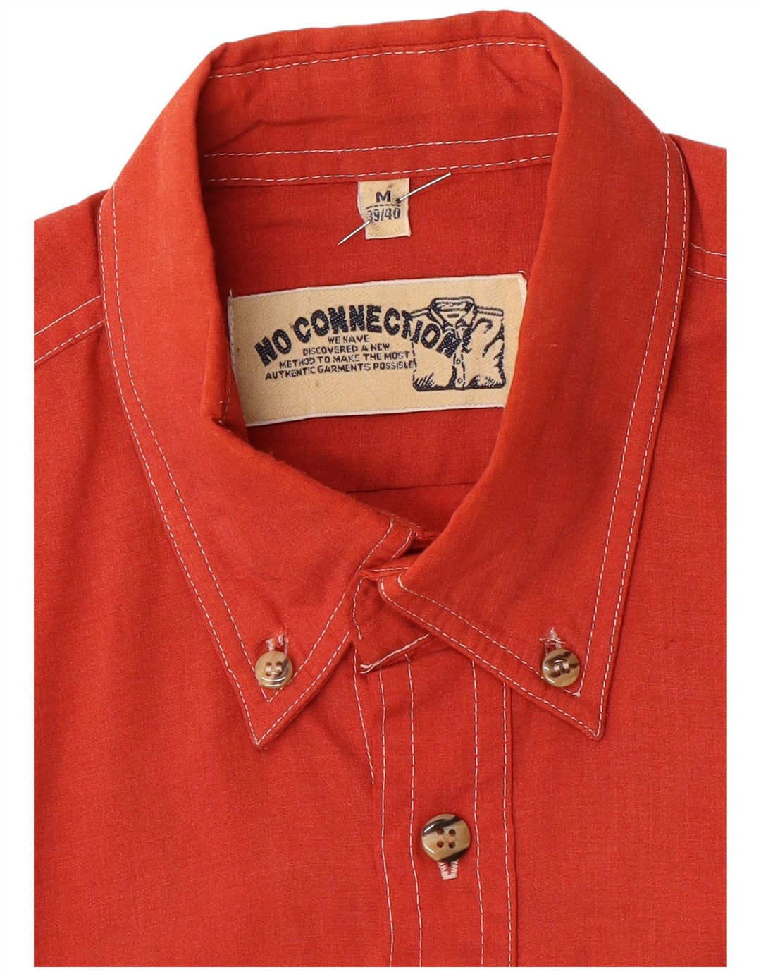Vintage Herrenhemd Größe 39/40 Mittelrot