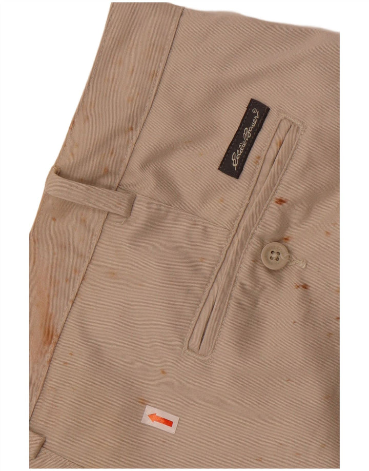 Eddie Bauer Herren Tall Chino Shorts W44 2XL Beige Baumwolle