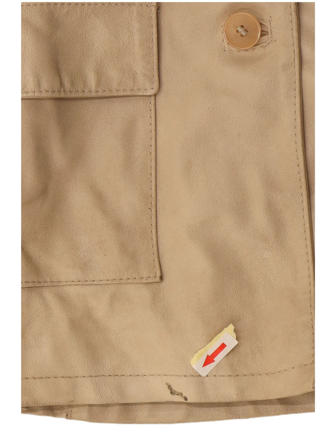 Viamaestra Damen Lederjacke UK 12 Medium Beige Leder