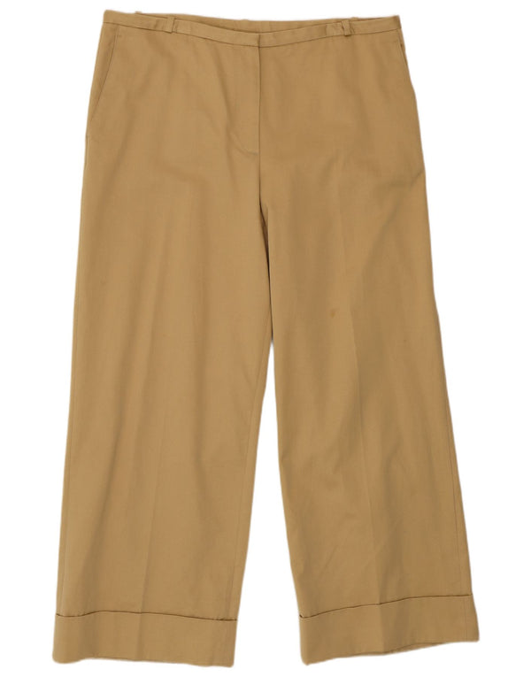 Massimo Dutti Damen-Chinohose mit hoher Taille, EU 44, XL, W34, L28, Beige