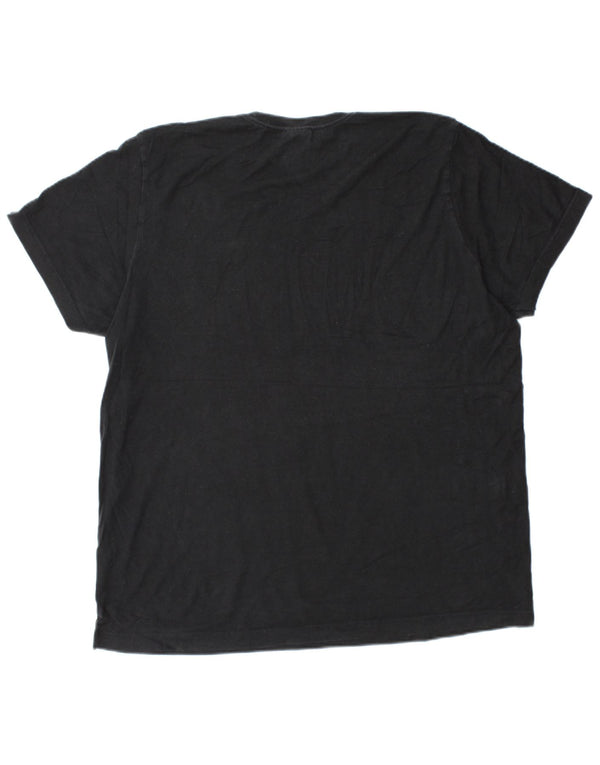 Adidas Herren Grafik T-Shirt Top Large Schwarz Baumwolle