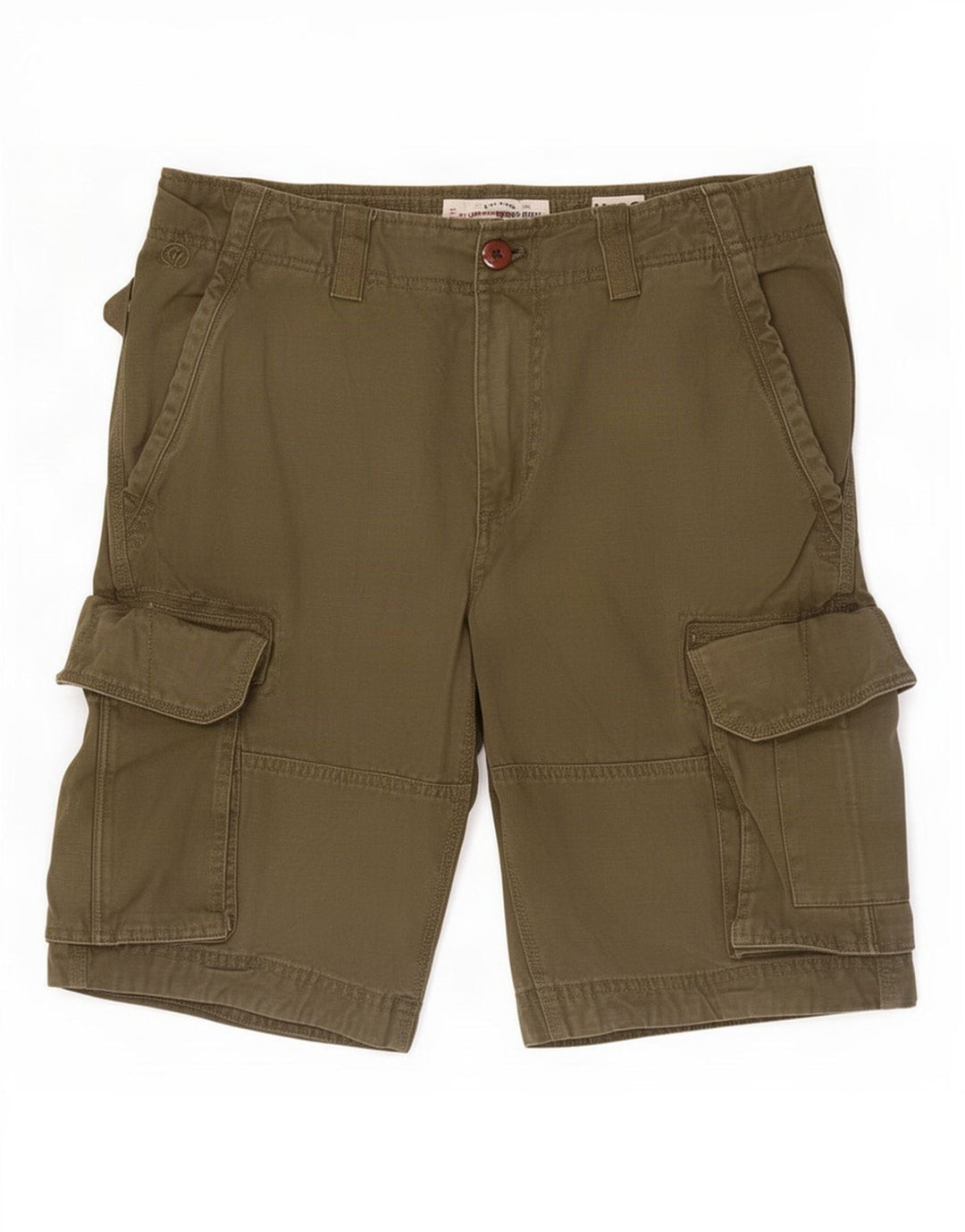 Fat Face Herren-Cargo-Shorts, mittelgroß, W32, grüne Baumwolle
