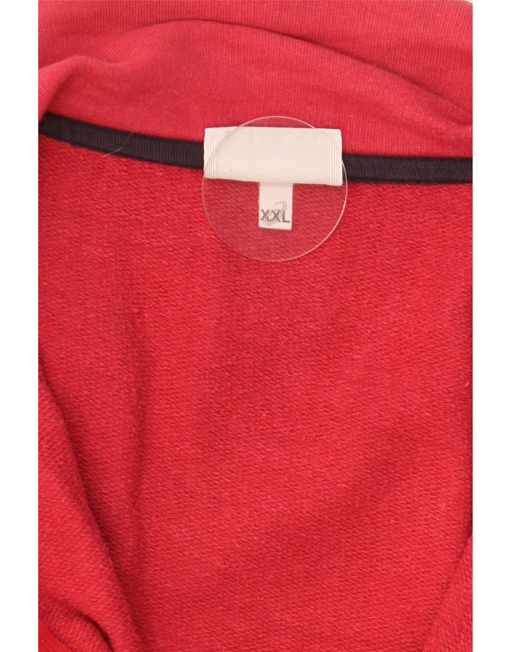 Asics Herren-Trainingsanzug-Top-Jacke 2XL aus roter Baumwolle