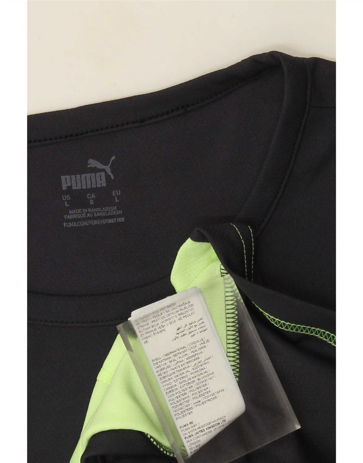 Puma Herren T-Shirt Top Large Schwarz Colourblock Polyester