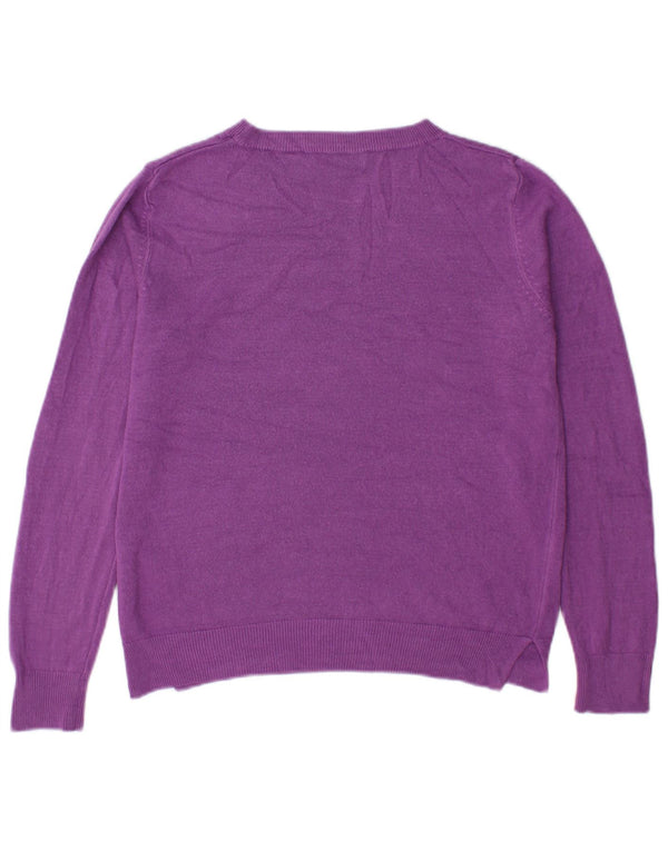 Marks & Spencer Damen-Pullover mit U-Boot-Ausschnitt, UK 12, Mittelviolett, Acryl