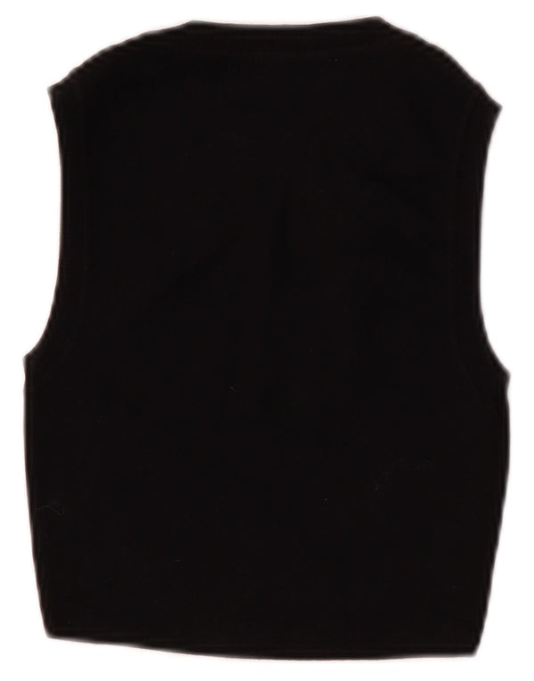 Zara Damen Crop Vest Top UK 8 Small Schwarze Viskose