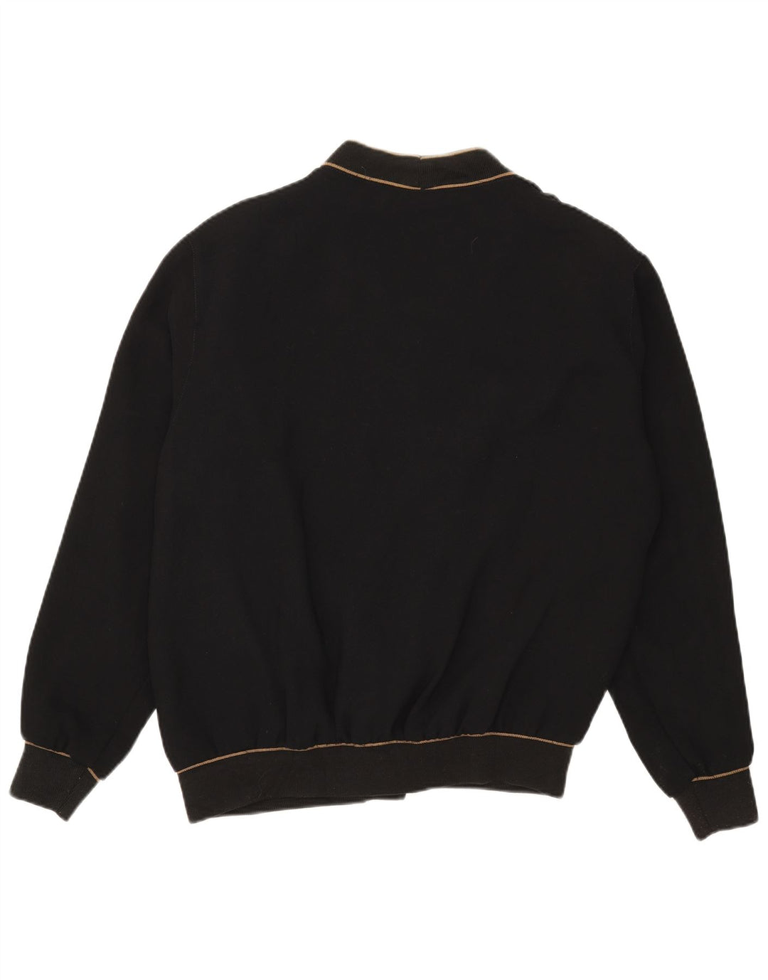 Jacques Lorant Herren-Cardigan-Pullover UK 38 Mittelschwarzer Farbblock